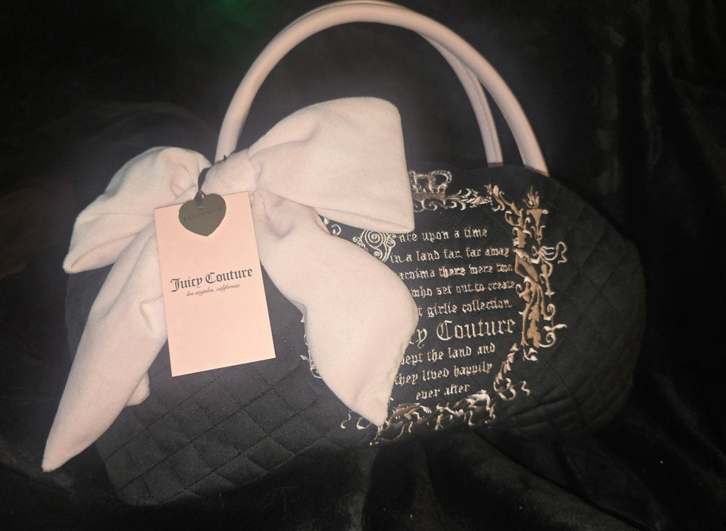 Juicy Couture Juicy Tale Bowler Bag & Wallet Set In Black Liquorice NWT Viral