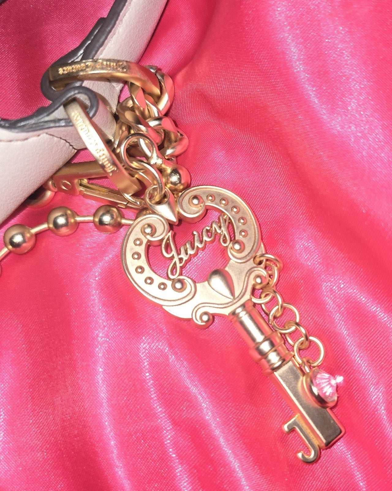 Juicy Couture Key to Juicy Shoulder Bag – Chocolate (Removable Crossbody Strap) 🍫