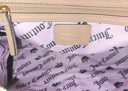 Juicy Couture Pecan Romance Satchel & Matching Wallet – Leather Bow Charm 👜