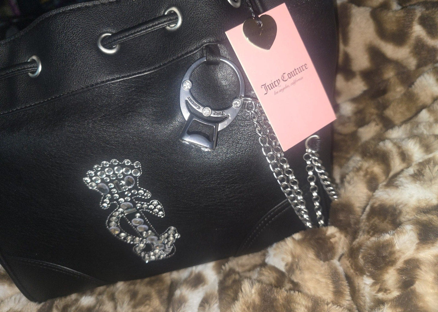 Juicy Couture Crown Daydreamer Tote – Black Liquorice