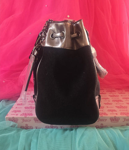 Juicy Couture Lover's Club Daydreamer Tote –  Black Liquorice & Gunmetal - Rare🖤