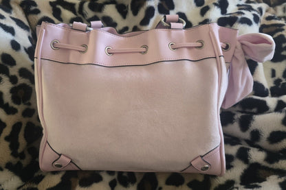Juicy Couture Classic Juicy Lover Daydreamer Tote Chiffon Pink Large Velour Y2K Shoulder Bag NWT