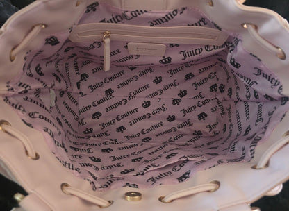 Juicy Couture Juicy Tale Daydreamer Tote Black Liquorice Large Velour Y2K Shoulder Bag NWT