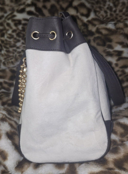 Juicy Couture Juicy Lover Daydreamer Tote Crystal White & Chocolate Brown VIRAL