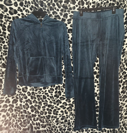 Juicy Couture OG Bling Velour Tracksuit Set – Turquoise, Size Large (Rare NWT) 💎