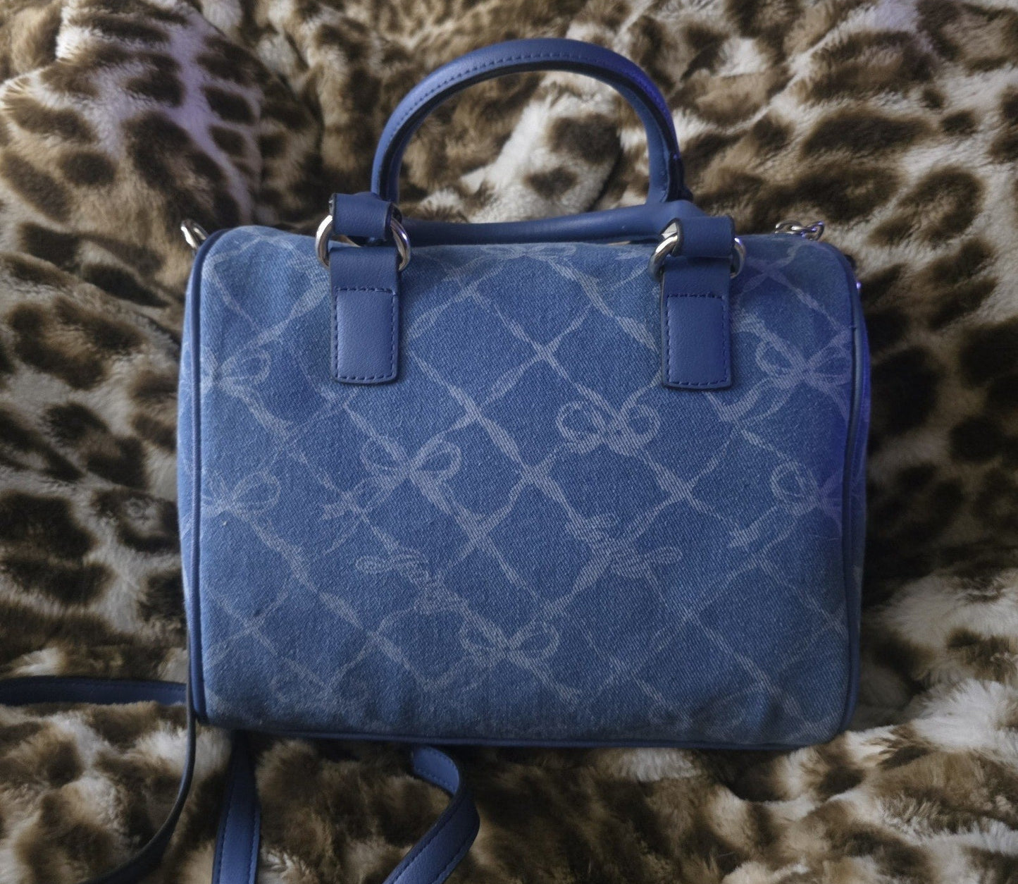 Juicy Couture Lovely Bow Satchel Crossbody – Denim Blue