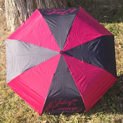 Juicy Couture Automatic Travel Umbrella With Case – Red, Black, Grey