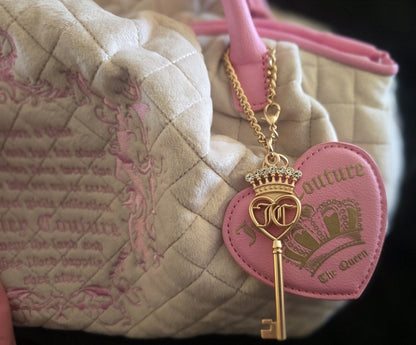 Juicy Couture Juicy Tale Bowler Bag Sandstone & Pink New Viral Limited Edition