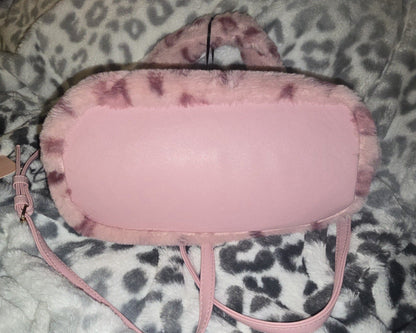 Juicy Couture Pink Leopard Warm Up Tote With Matching Heart Shaped Wallet