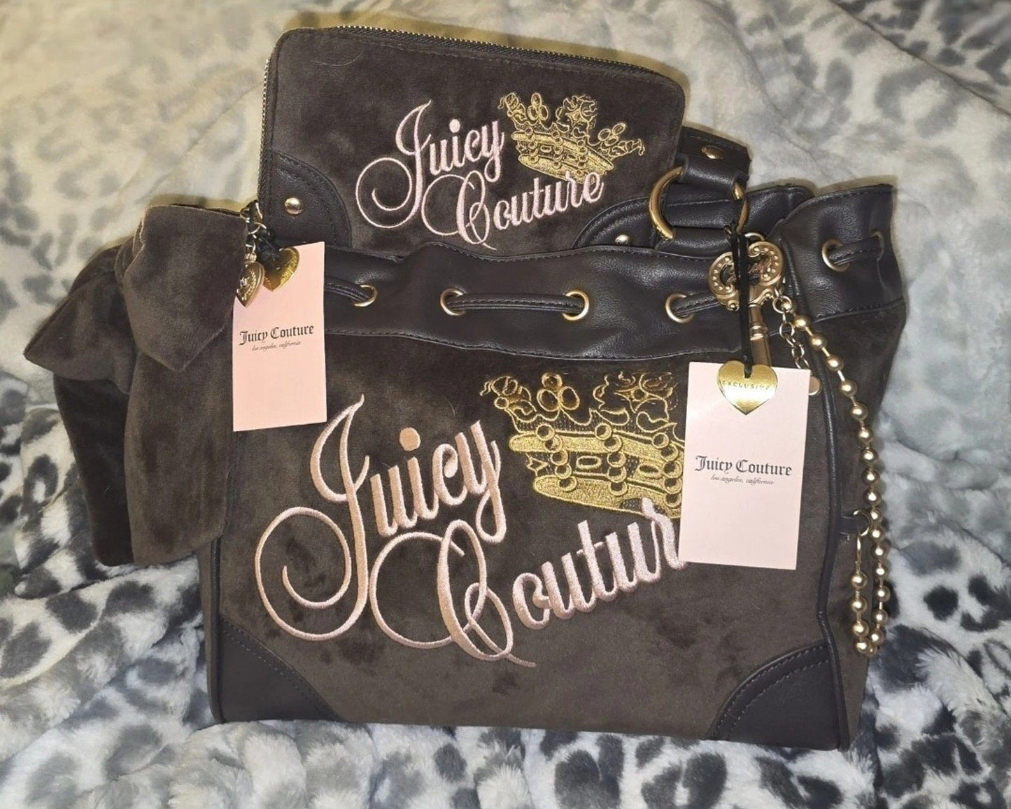 Juicy Couture Key To Juicy Daydreamer Tote & Wallet Set – Chocolate Brown 🍫