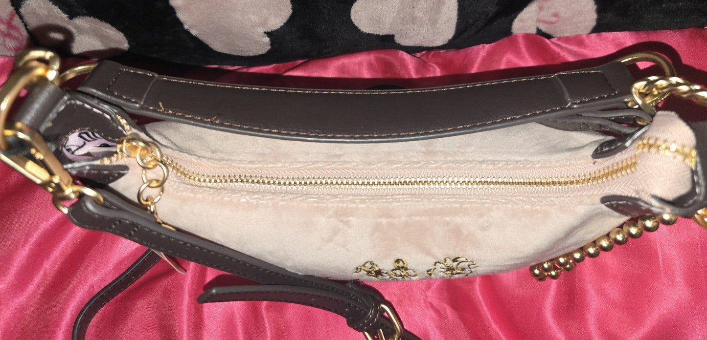 Juicy Couture Key To Juicy Shoulder Bag – Dusty Blush (Removable Crossbody Strap) 🌸