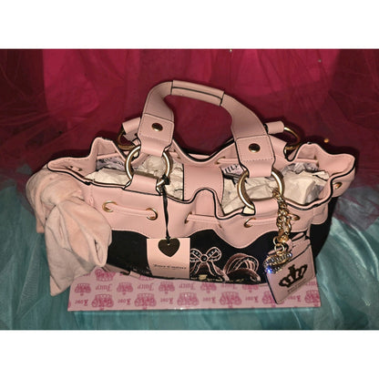 Juicy Couture Lover's Club Daydreamer Tote – Black Liquorice & Pink Diamond - Rare 🖤💗