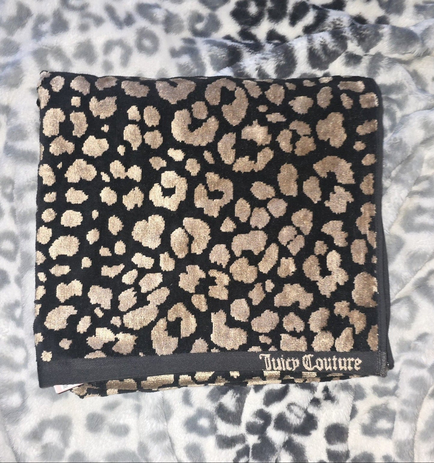 Juicy Couture Black Leopard Bathroom Glow‑Up Set