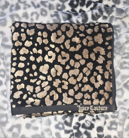 Juicy Couture Black Leopard Bathroom Glow‑Up Set