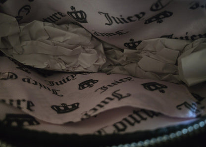 Juicy Couture Haunted Couture Double Zip Leather Crossbody – Black Spider Web 🕸️