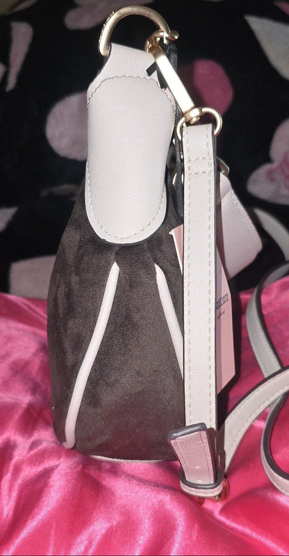 Juicy Couture Key to Juicy Shoulder Bag – Chocolate (Removable Crossbody Strap) 🍫