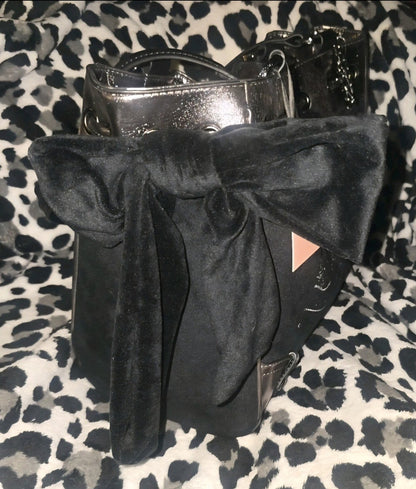 Juicy Couture Classic Scottie Dog Daydreamer Tote Black Silver NWT VIRAL HTF