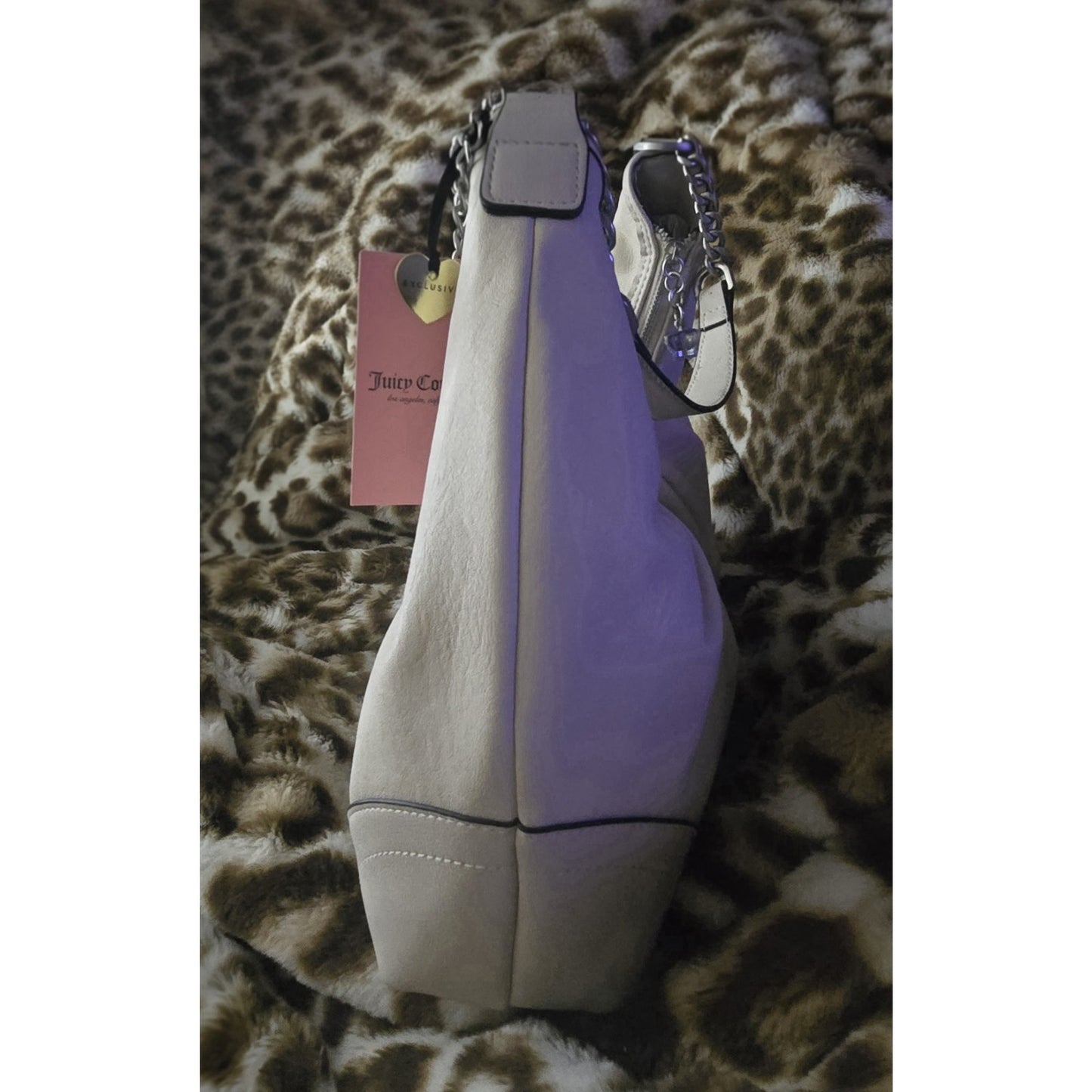 Juicy Couture Crown Hobo Bag Crystal White NWT VIRAL Shoulder