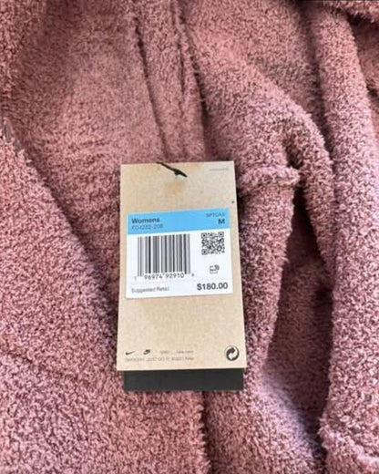 Nike Phoenix Oversized Fleece Long Cardigan – Red (Size Medium)