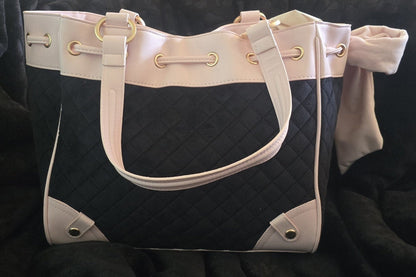 Juicy Couture Juicy Tale Daydreamer Tote Black Liquorice Large Velour Y2K Shoulder Bag NWT