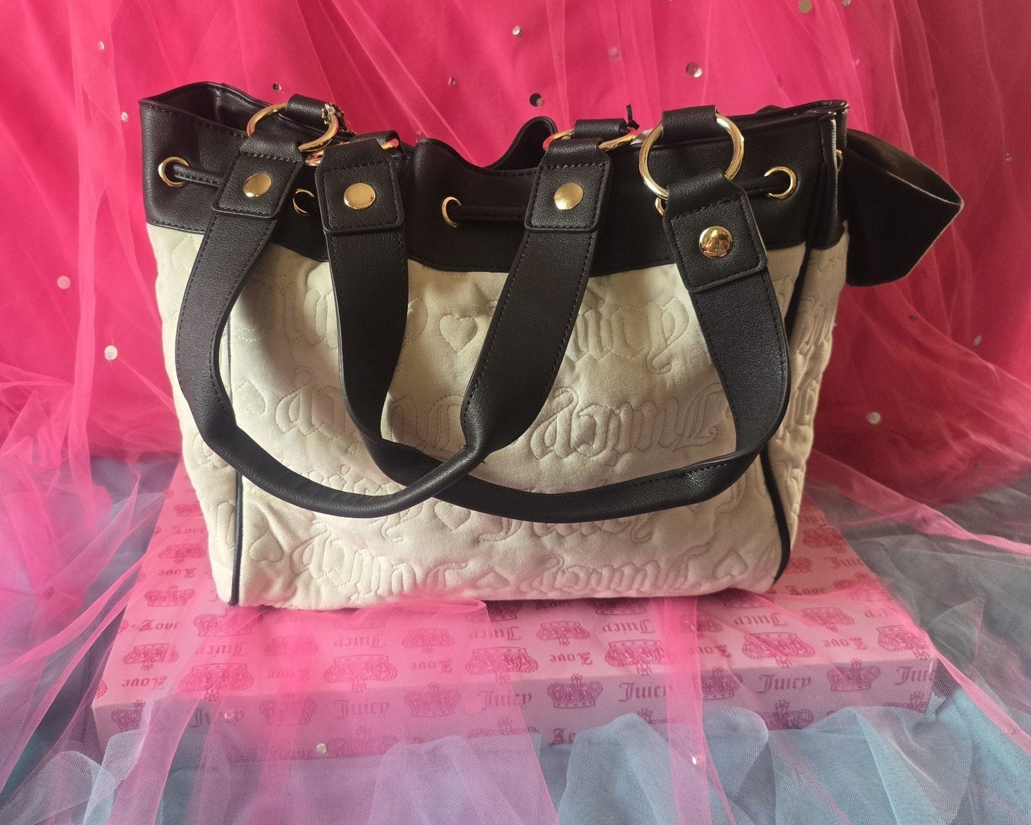 Juicy Couture Vintage Dreams Daydreamer Tote – Angel Chocolate Dusty Blush - Rare 🤍