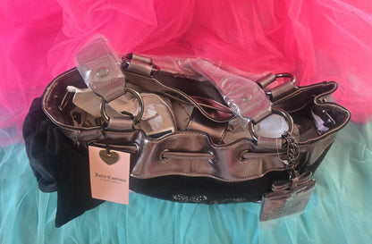 Juicy Couture Lover's Club Daydreamer Tote –  Black Liquorice & Gunmetal - Rare🖤