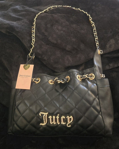 Juicy Couture Fashion Icon Bucket Bag Black Liquorice NWT Viral Limited Edition