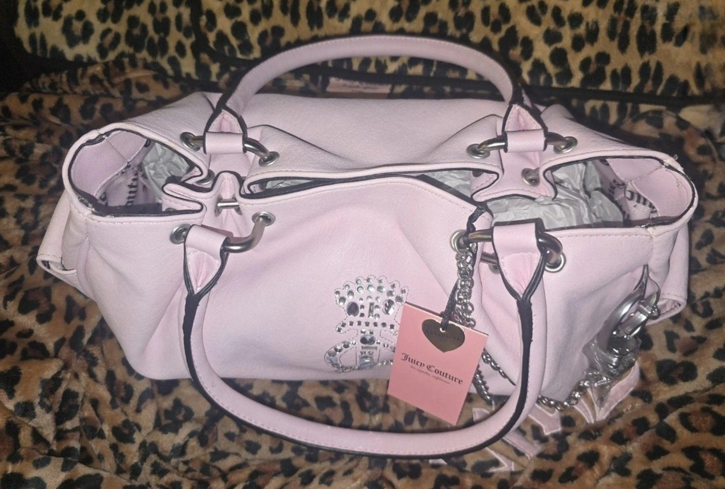 Juicy Couture Crown Satchel – Chiffon Pink Shoulder Bag