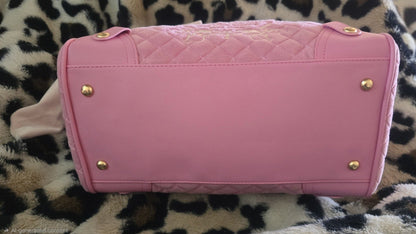 Juicy Couture Juicy Tale Daydreamer Tote Cherry Blossom Large Velour Y2K Fairy Shoulder Bag NWT