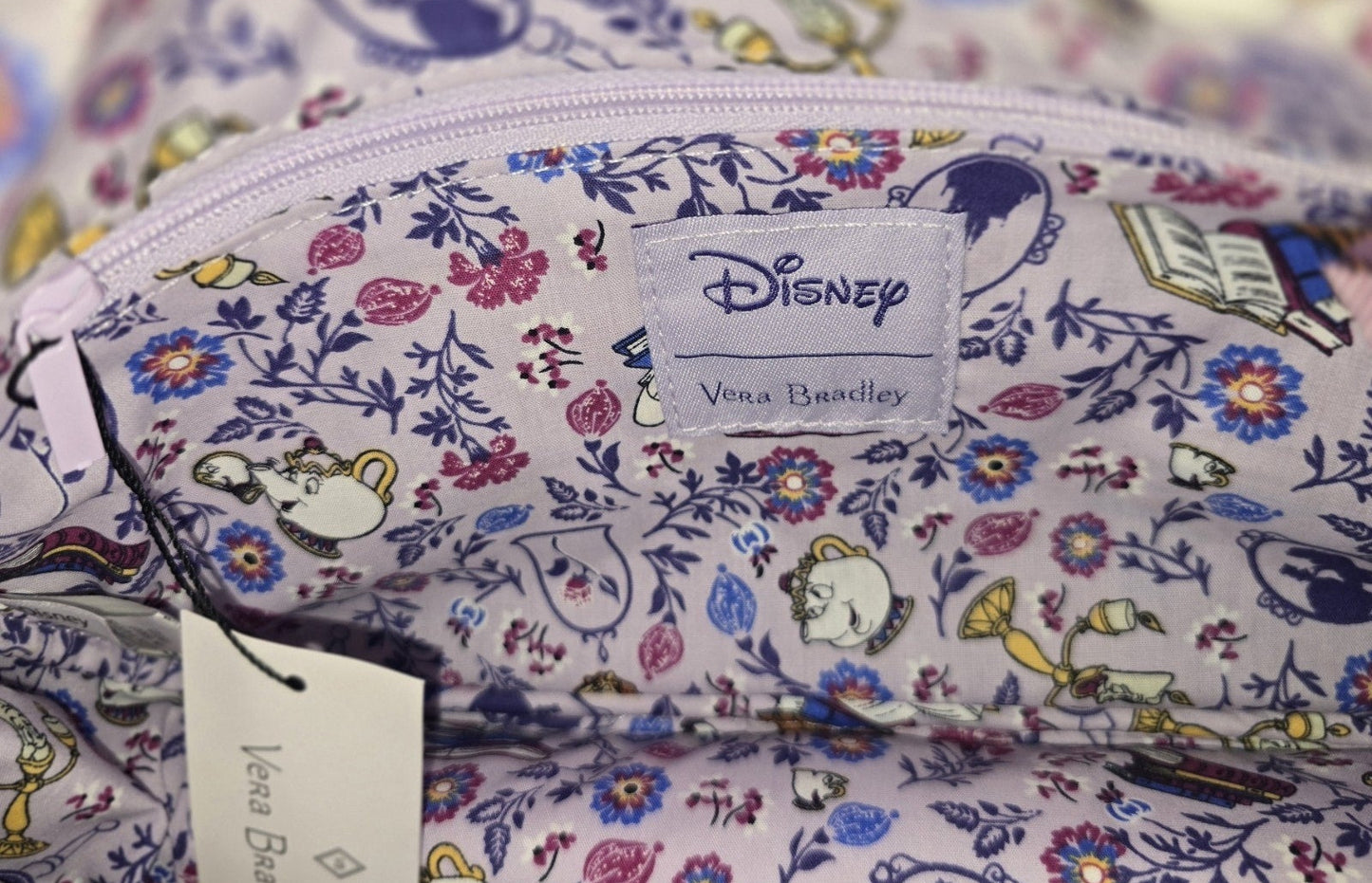 Vera Bradley Disney's Beauty & the Beast Floral Embroidered Quilted Shoulder Bag