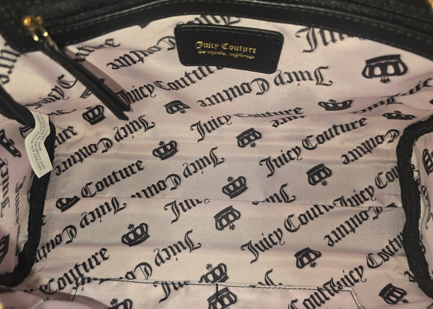 Juicy Couture Sweet N Juicy Strawberry Liquori Crossbody Satchel – Black