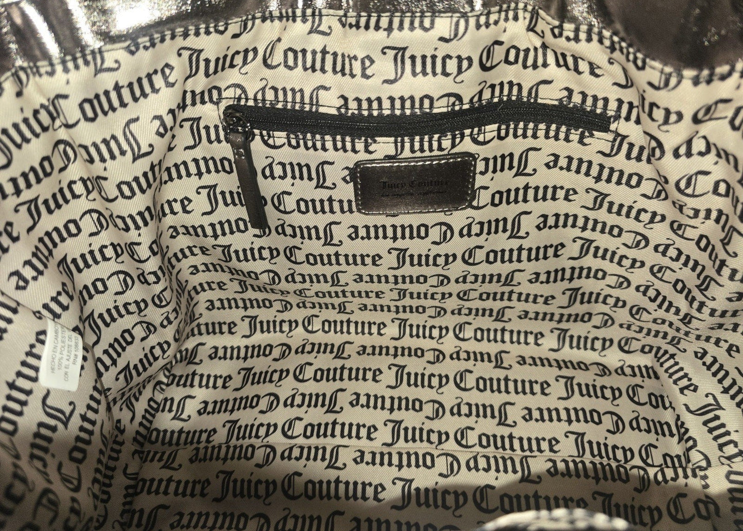 Juicy Couture Vintage Dreams Daydreamer Tote – Black Liquorice (Gunmetal Silver)