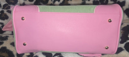 Juicy Couture Retro Strawberry Daydreamer Tote Retro Green Set Velour Y2K Bag With Micro Bag, Wallet. Coin Purse NWT