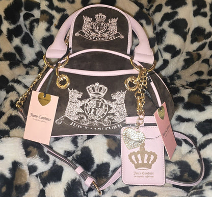Juicy Couture Classic Scottie Dogs Satchel & Wallet Set Crossbody NWT Viral Rare