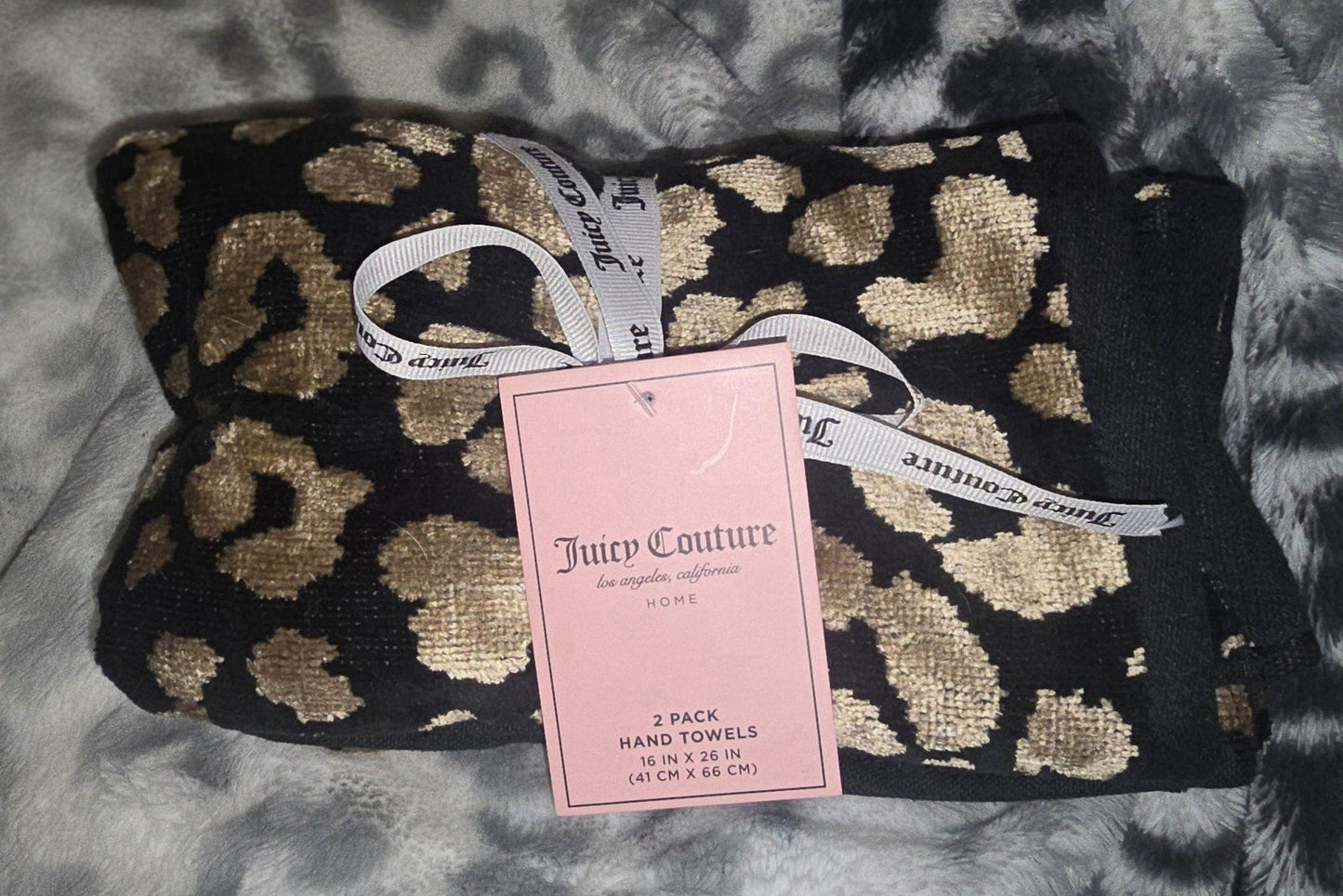 Juicy Couture Black Leopard Bathroom Glow‑Up Set