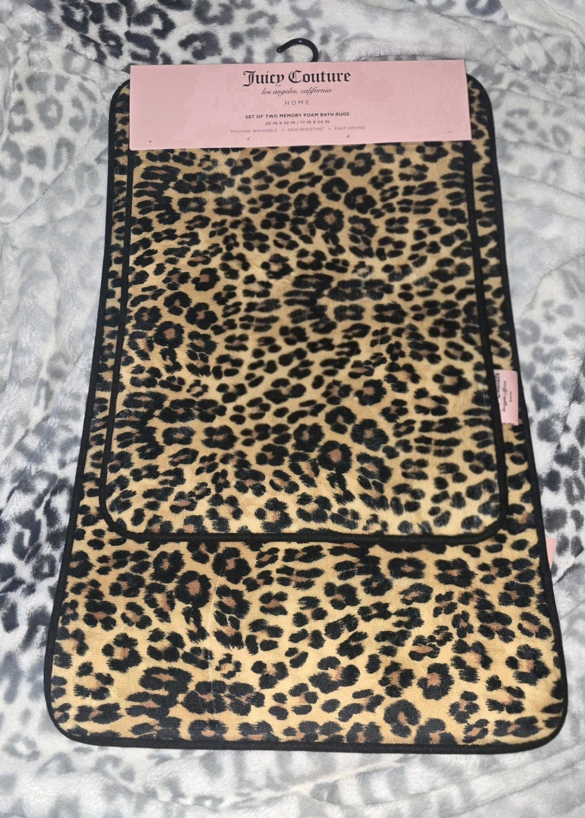 Juicy Couture Black Leopard Bathroom Glow‑Up Set