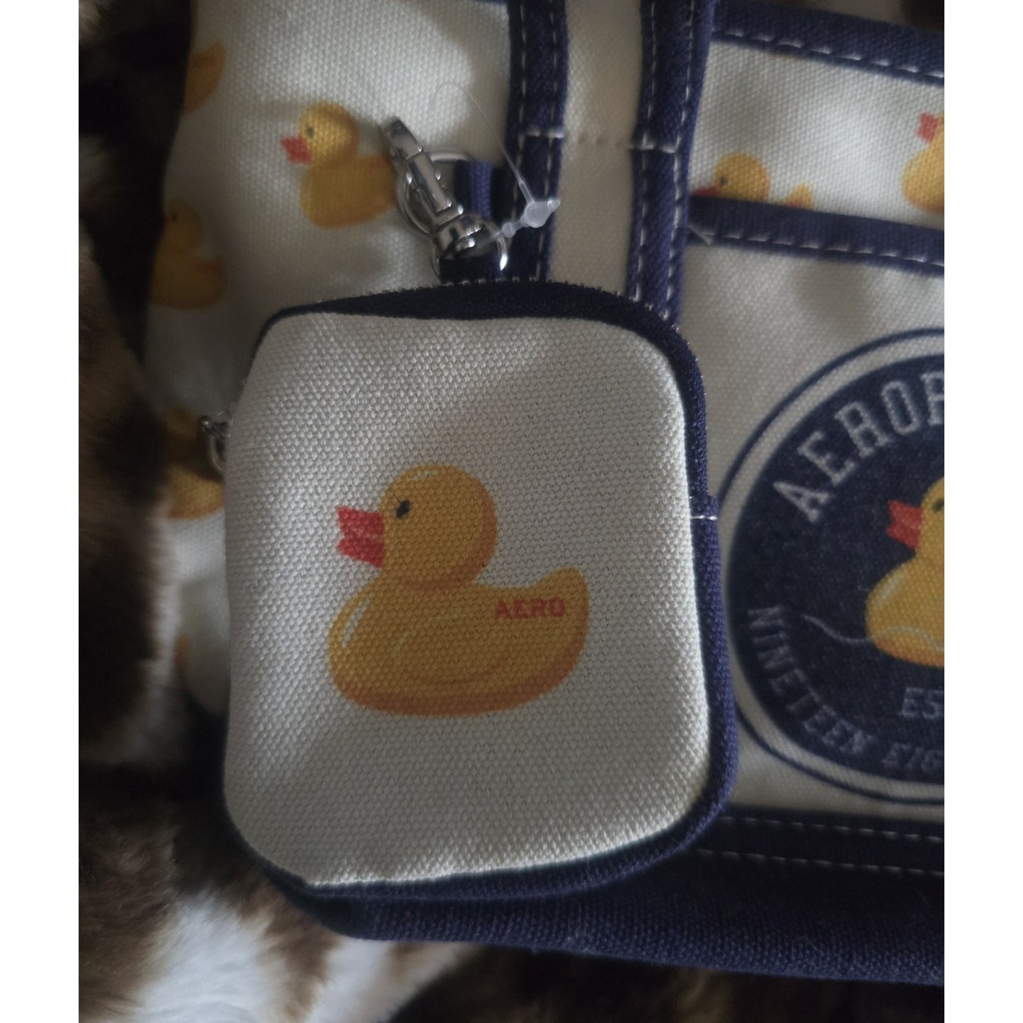Aeropostale Rubber Duckie Canvas Tote NWT Viral