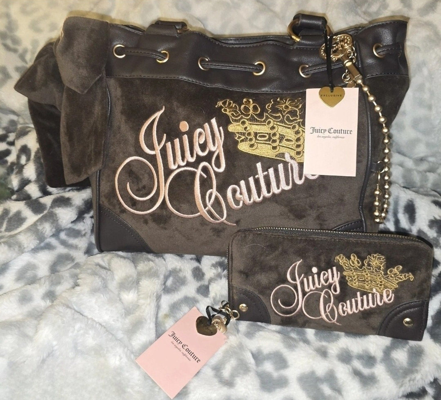 Juicy Couture Key To Juicy Daydreamer Tote & Wallet Set – Chocolate Brown 🍫