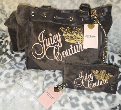 Juicy Couture Key To Juicy Daydreamer Tote & Wallet Set – Chocolate Brown 🍫