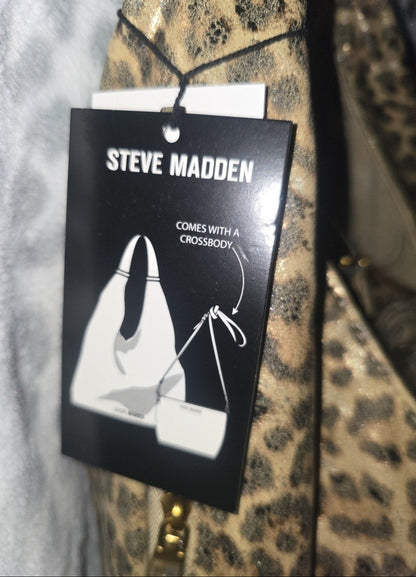 Steve Madden Bdempsy Metallic Leopard Hobo Handbag with Crossbody – 2 Bags in 1 ✨