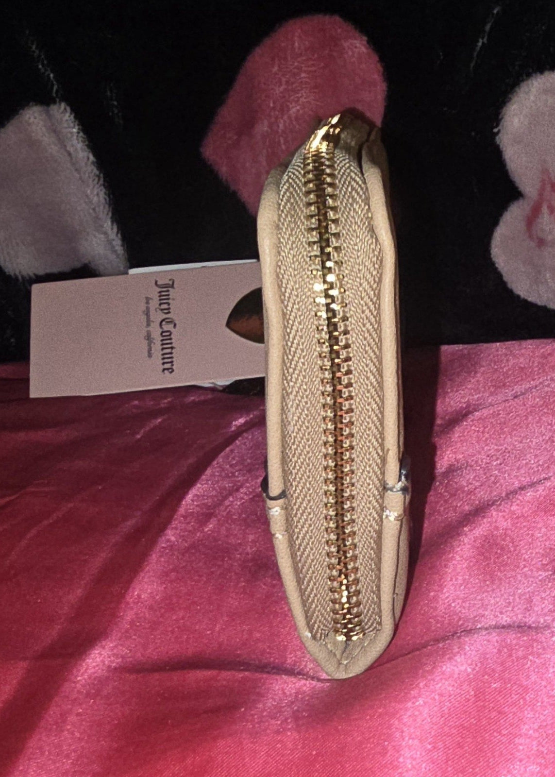 Juicy Couture Pecan Romance Satchel & Matching Wallet – Leather Bow Charm 👜