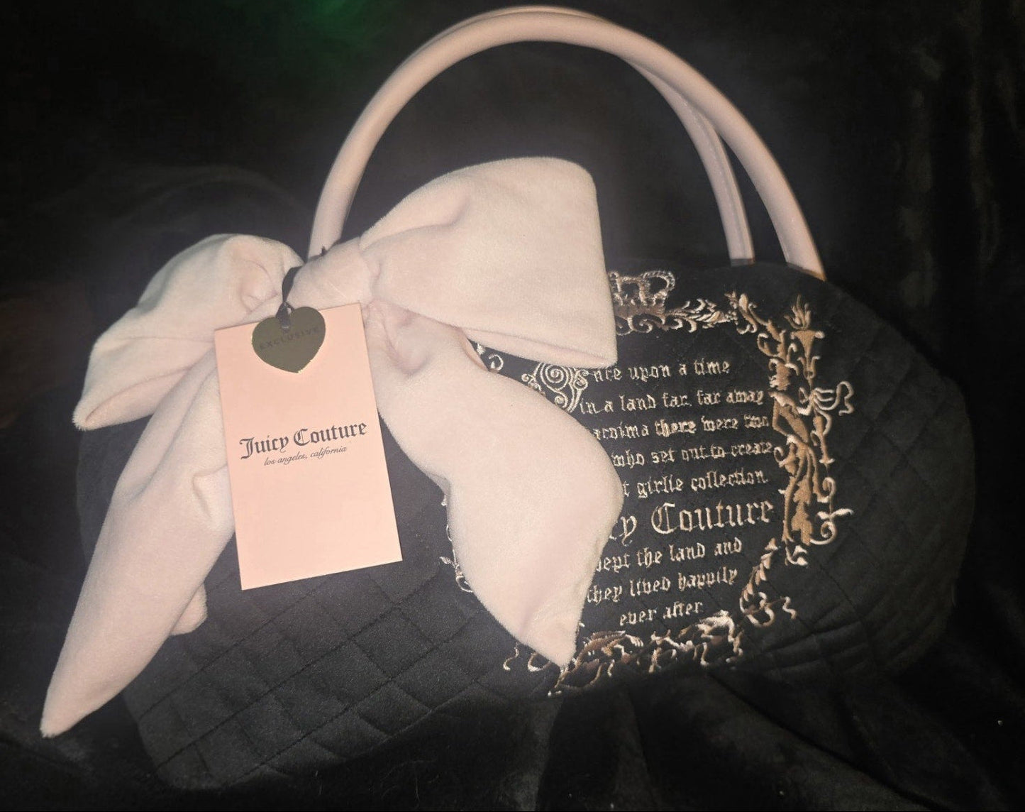 Juicy Couture Juicy Tale Daydreamer Bowler Bag In Black Liquorice NWT Viral
