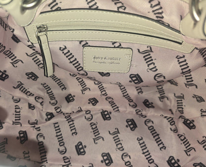 Juicy Couture Crown Satchel Shoulder Bag – Crystal White