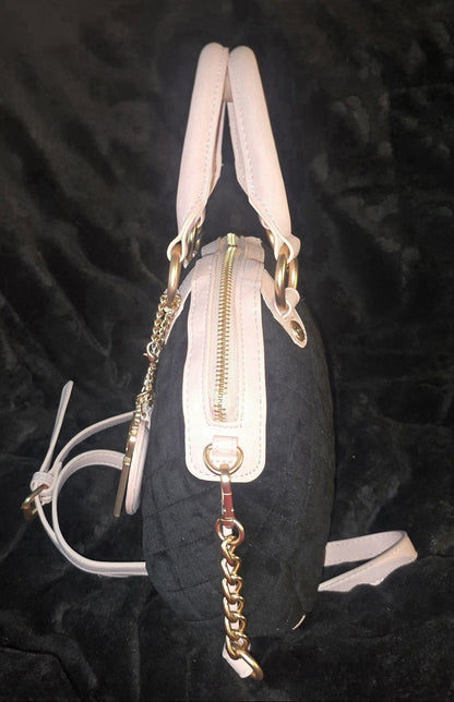 Juicy Couture Juicy Tale Crossbody Bag Black Liquorice Medium Velour Y2K Semi‑Circle Shoulder Bag NWT